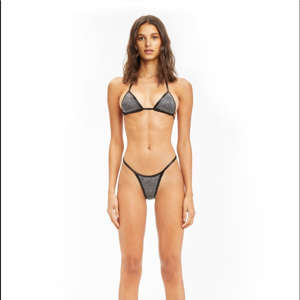 I AM GIA KORA BIKINI TOP BLACK DIAMONTE